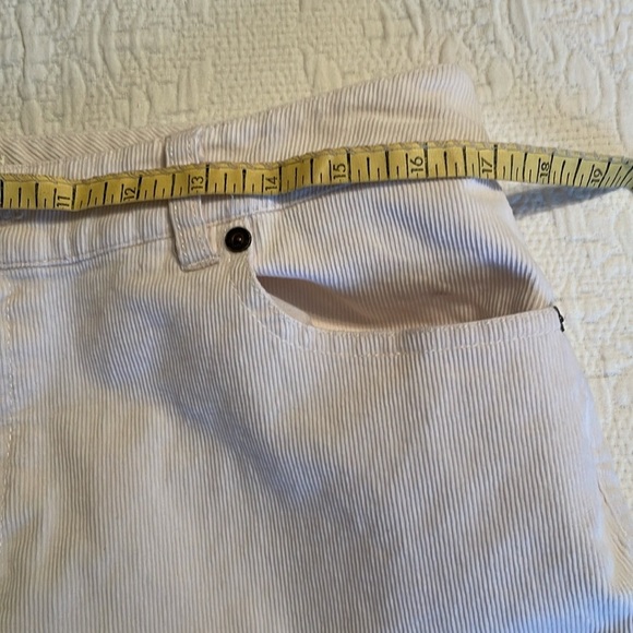 Coldwater Creek Corduroy Pants Size 12 Winter White Cotton 1% Spandex Zip EUC - Picture 8 of 9